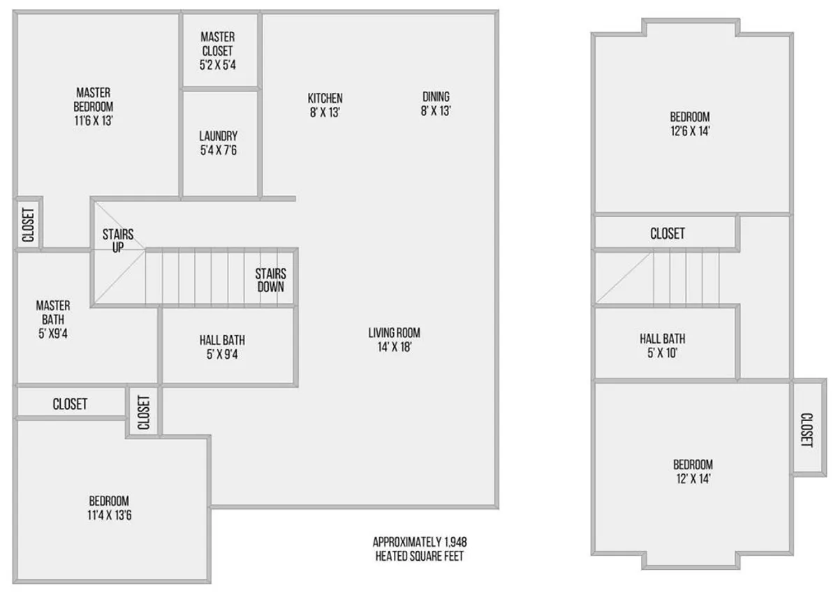 An open-plan interior view showing the living area, kitchen, dining space, and a clear sightline to the laundry area. The overall environment is welcoming, with family-friendly furnishings and spaces for relaxing, eating, and taking care of chores.